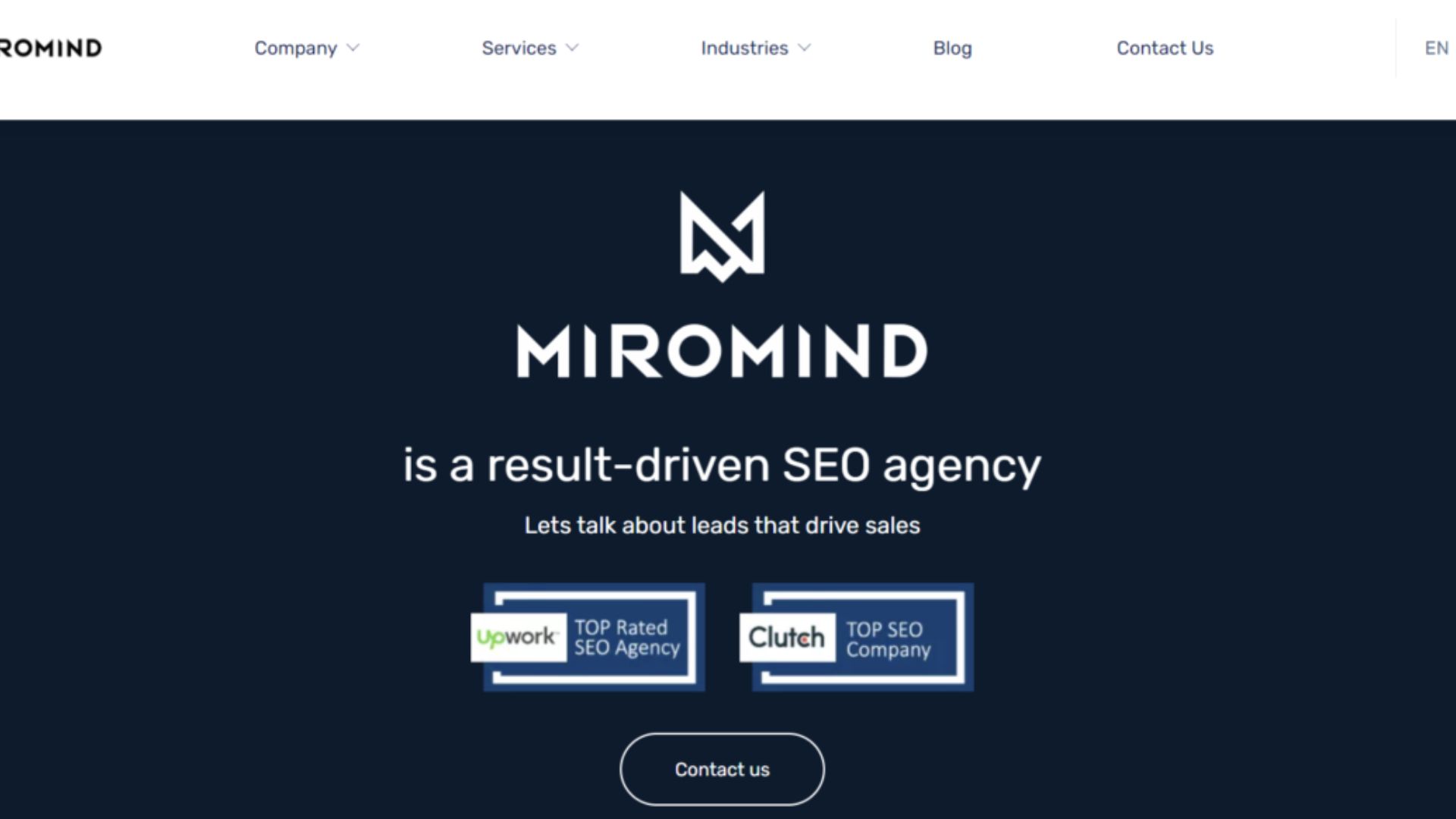 Miromind Landing Page