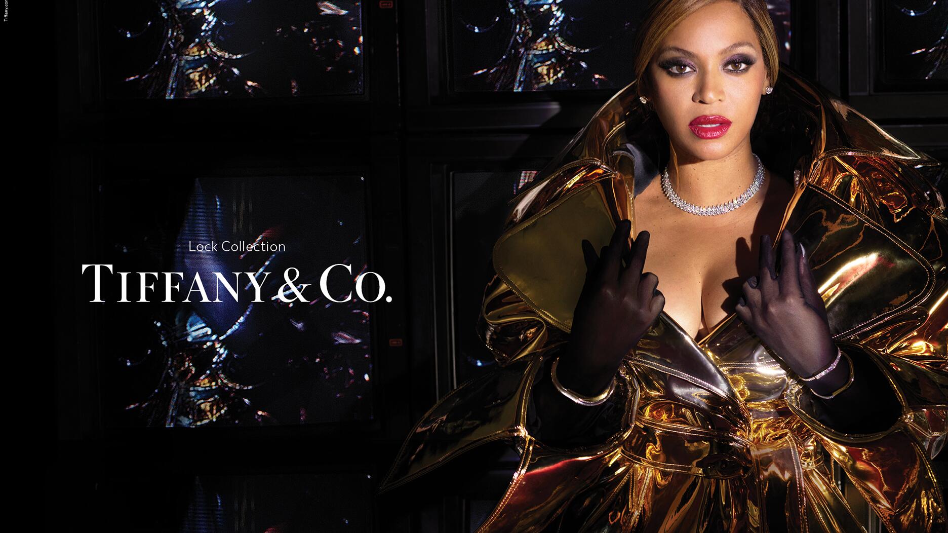 Beyoncé poses elegantly in a Tiffany & Co. campaign